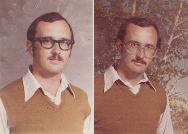 Professor usa a mesma roupa nas fotos por 40 anos
