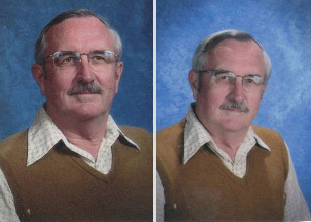 Professor usa a mesma roupa nas fotos por 40 anos
