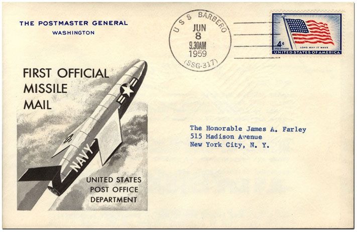 Sistema postal: Entrega de correspondência por foguetes